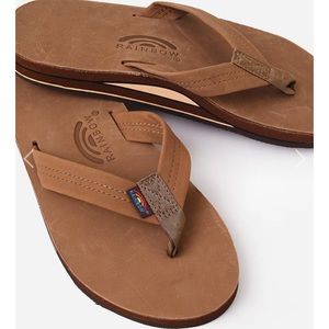 Men’s RAINBOW DOUBLE LAYER PREMIER LEATHER WITH ARCH SUPPORT size small